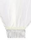 Ofrenda Studio Boline Satin Trim Veil In Ivory