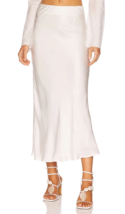 Bardot Azzura Satin Skirt In Ivory