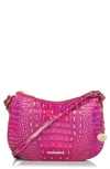 Brahmin Shayna Croc Embossed Leather Crossbody Bag In Potion Melbourne