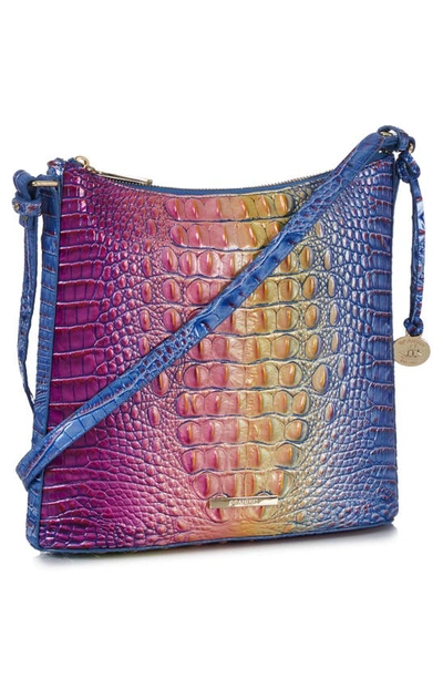 Brahmin Katie Croc Embossed Leather Crossbody Bag In Magic Ombre Melbourne