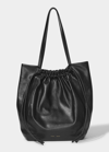 Proenza Schouler Drawstring Calf Leather Tote Bag In Black