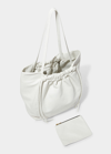Proenza Schouler Drawstring Pouch Crossbody Bag In Optic White