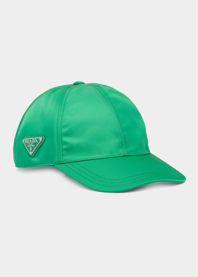 Prada Re-nylon Baseball Cap In Mint Green