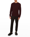 Vince Mouline Slim Fit Thermal Crewneck Sweater In Optimistic Redbla