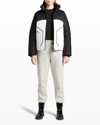 Moncler Black And White Barbat Down Jacket In White