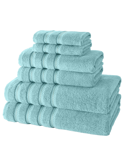 Classic Turkish Towels Antalya 6 Pc Towel Set In Blue
