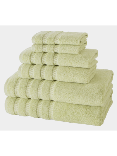 Classic Turkish Towels Antalya 6 Pc Towel Set In Green