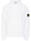 STONE ISLAND WHITE COTTON HOODIE