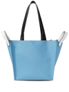 Proenza Schouler White Label Mercer Large Colorblock Leather Tote Bag In Cornflower
