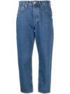Rag & Bone Alissa High-rise Straight Cropped Denim Jeans In Blau