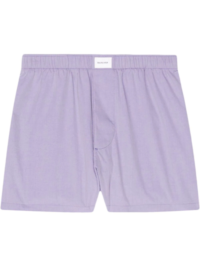 Balenciaga Elasticated-waist Shorts In Lilac