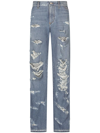 DOLCE & GABBANA DISTRESSED FLARED JEANS