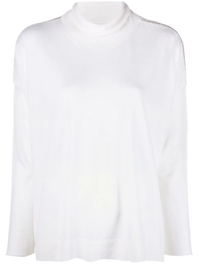 Fabiana Filippi High-neck Jumper In White