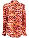 Stella Mccartney Leopard-print Silk Crepe De Chine Shirt In Rosa
