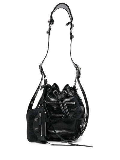 Balenciaga Le Cagole Xs Bucket Bag In Black