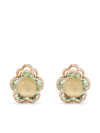 PASQUALE BRUNI 18KT ROSE GOLD BON TON DIAMOND AND PRASIOLITE EARRINGS