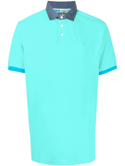 Hackett Short-sleeve Polo Shirt In Blau