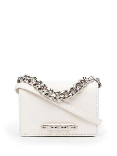 Alexander Mcqueen White The Four Ring Mini Leather Shoulder Bag