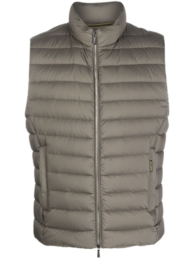 Moorer Quilted Zipped-up Gilet In Grün