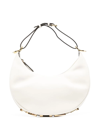 Fendi Graphy Leather Shoulder Bag In White