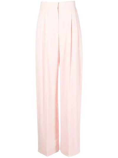 Alexander Mcqueen Pleat-detail Tailored Trousers In Rosa