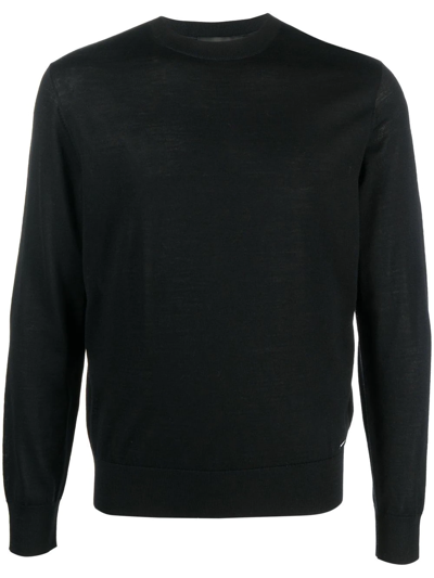 Dsquared2 Ribbed-knit Crew Neck Sweater In Black