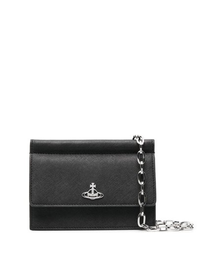 Vivienne Westwood Derby Bag With Chain In Nero