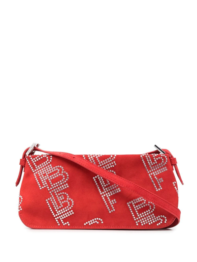 By Far Dulce Crystal-embellished Shoulder Bag In Rot