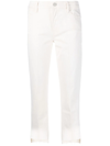 Frame Le High Straight Cropped Jeans In Nude