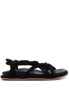 Ulla Johnson Suri Twisted Rope Sandals In Schwarz