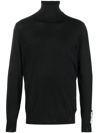 Golden Goose Regular Knit Turtle Neck Light Wool Merino In Schwarz