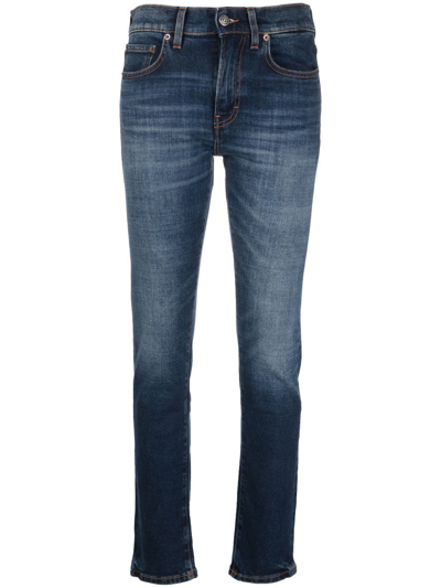 Haikure High-rise Fitted Jeans In Blue