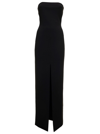 SOLACE LONDON BYSHA BLACK CREPE LONG DRESS SOLACE LONDON WOMAN