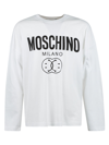 Moschino Classic Ribbed Crewneck Sweater In White