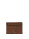 MULBERRY HERITAGE BROWN LEATHER CARD HOLDER WITH LOGO MULBERRY WOMAN