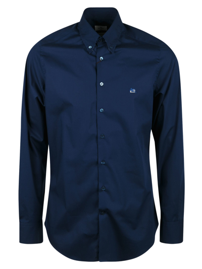 Etro Long-sleeved Shirt In Blue