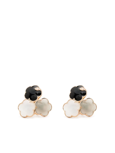 Pasquale Bruni Bouquet Lunaire 18k Rose Gold & Multi-gemstone Floral Stud Earrings In Pink Gold
