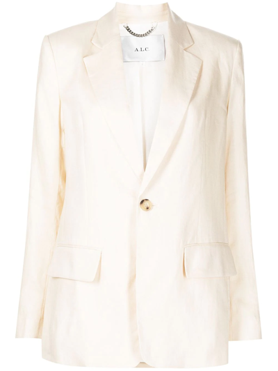 A.l.c Arlo Single-breasted Jacket In Cream