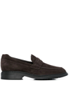 Hogan H576 Moccasins In Suede In Brown