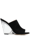 STUART WEITZMAN SUE TRANSPARENT-HEEL MULES