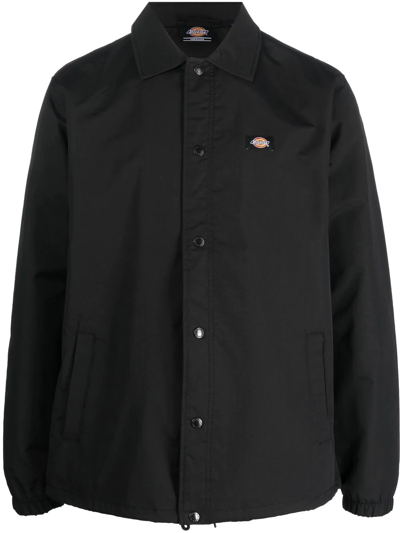 Dickies Construct Logo-patch Long-sleeve Jacket In Black