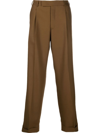 Pt Torino Spark Stone Washed Straight-leg Jeans In Brown