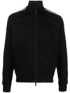 Dsquared2 Embroidered-logo Zip-up Sweatshirt In Schwarz