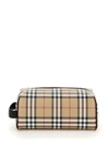 BURBERRY VINTAGE CHECK COATED CANVAS WASH BAG