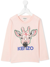 KENZO LOGO-PRINT LONG-SLEEVE T-SHIRT