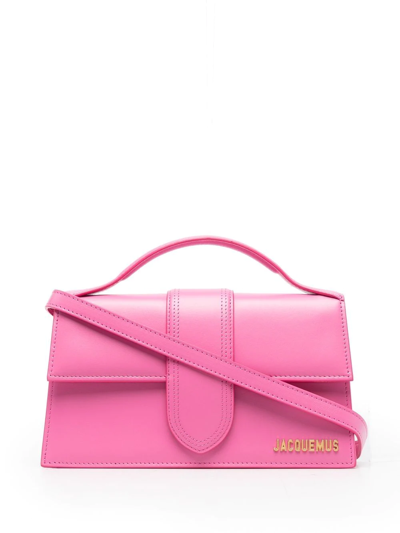 Jacquemus Le Bambino Leather Top Handle Bag In Pink