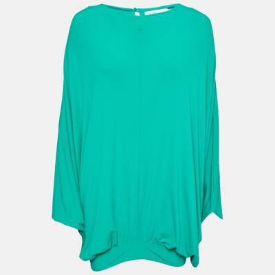Pre-owned See By Chloé Green Jersey Draped Oversized Top M