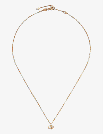 Gucci Womens Rose Gold Gg Running 18ct Rose-gold Pendant Necklace