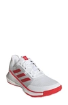 Adidas Originals Crazyflight Activewear Sneaker In White/ Vivid Red/ Vivid Red
