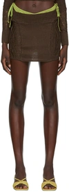Danielle Guizio Ssense Exclusive Brown Miniskirt In Brown